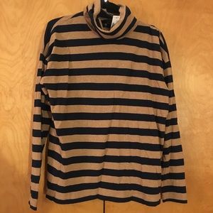 Camel & Navy Turtleneck - J. Crew